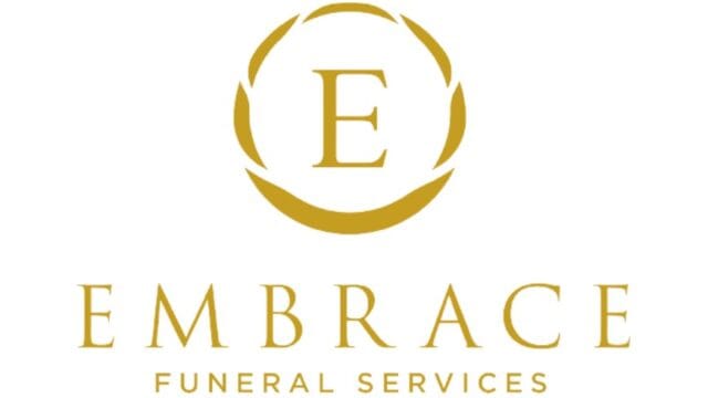 Modern identity logo of Embrace Funeral Services, fourth-generation funeral directors.
