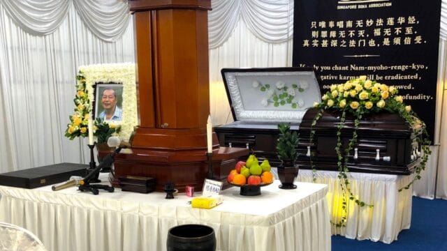 Soka funeral setup at Singapore Funeral.