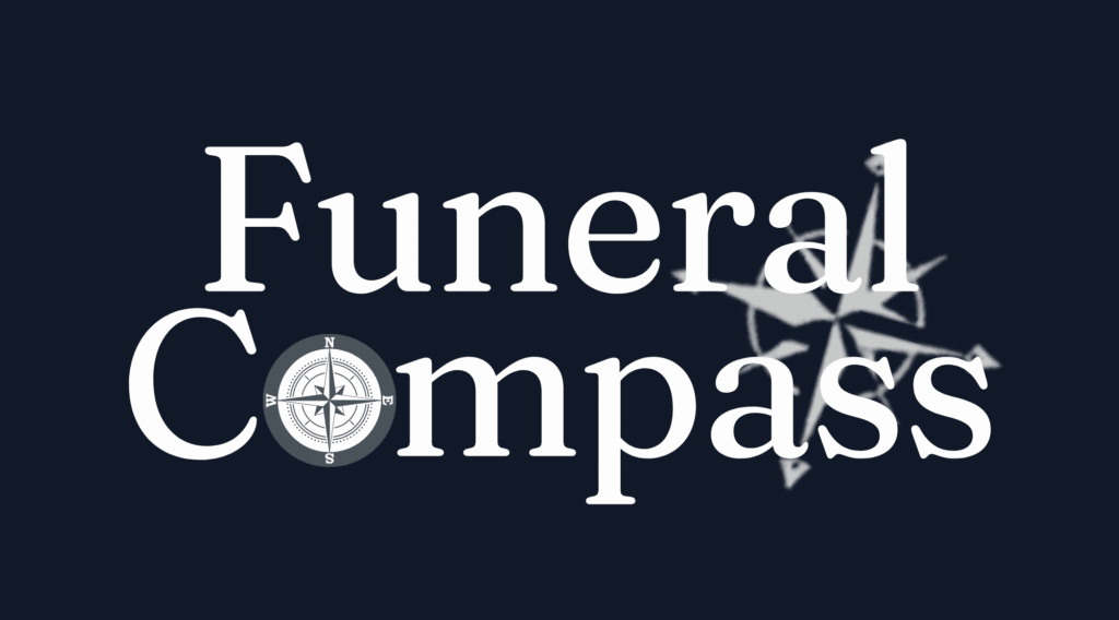 Funeral Compass white logo transparent background