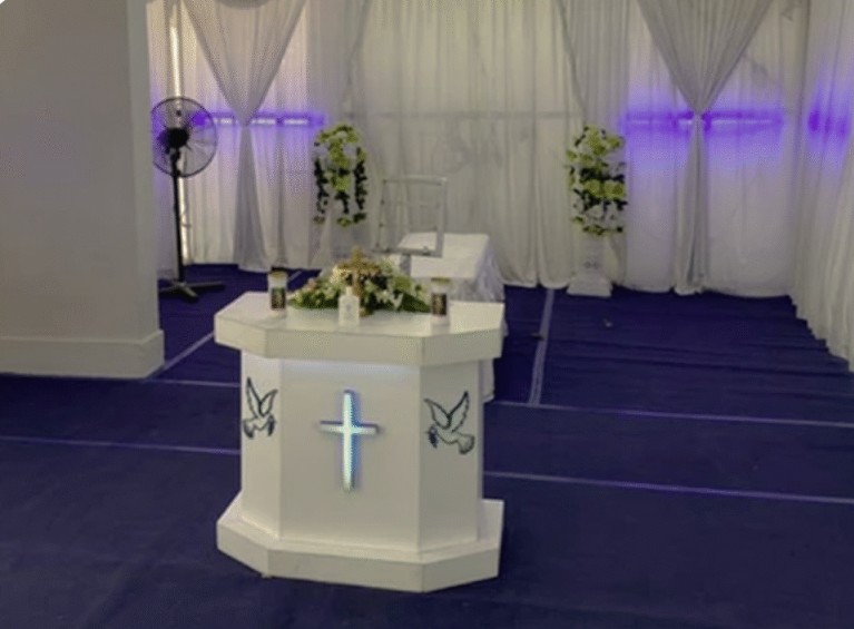 Freethinker funeral wake setup by A.LifeGrad Memorial Group
