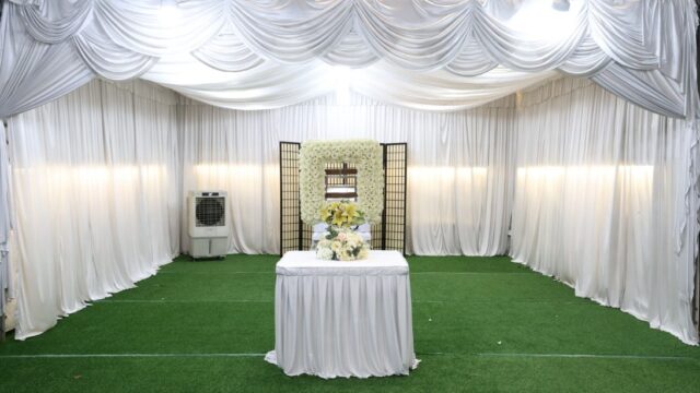Freethinker funeral wake setup by Singapore Funeral Services