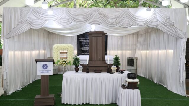Soka funeral wake setup by Singapore Funeral Services