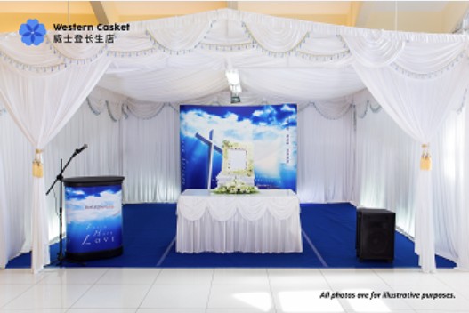 Christian funeral wake setup by Western Casket, Singapore