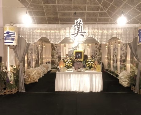 Taoist funeral wake setup by White Lilies Funeral